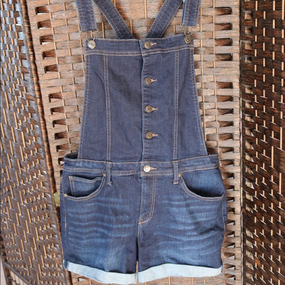 No Boundaries denim shortalls - Picture 1 of 5